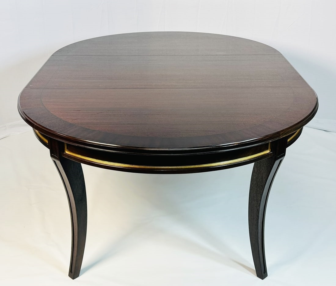 Artwork by Madeline Stuart, Talbot Dining Table, Made of mahogany and walnut wood