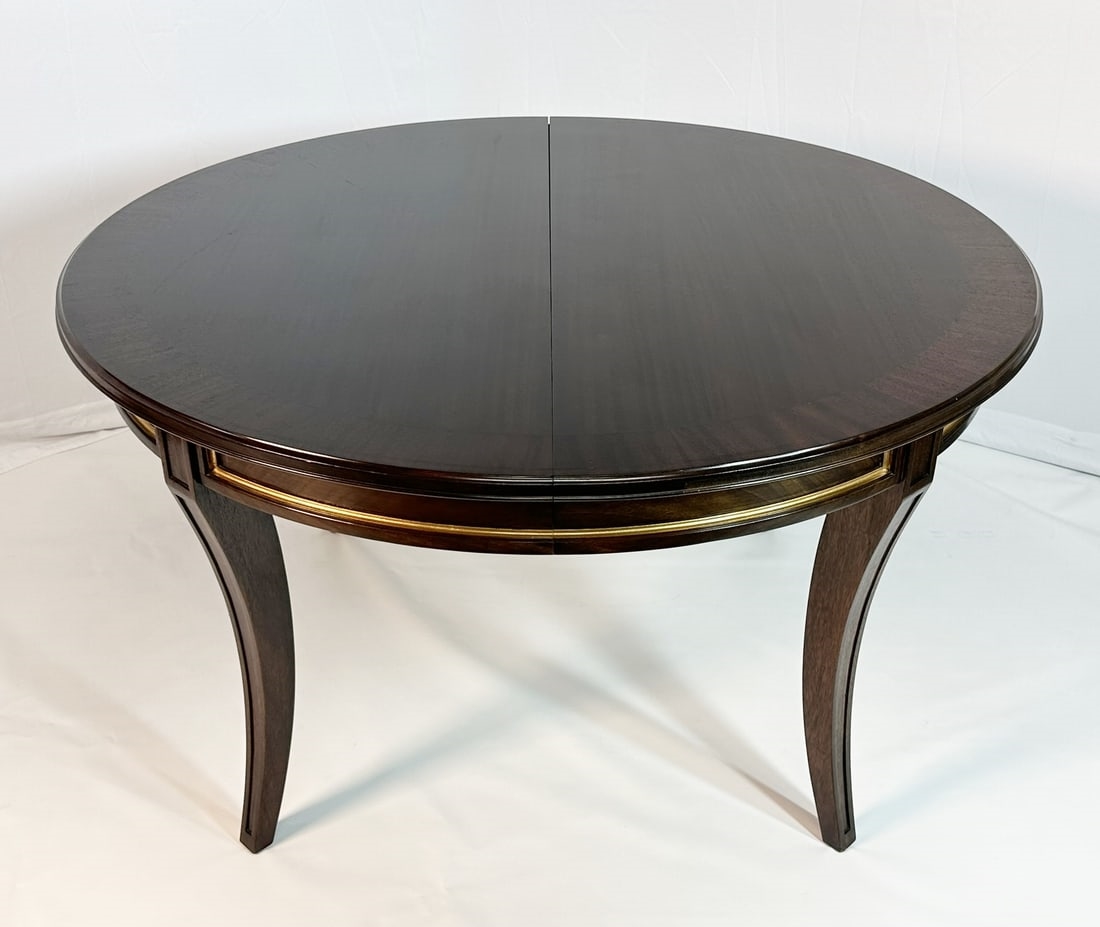 Artwork by Madeline Stuart, Talbot Dining Table, Made of mahogany and walnut wood