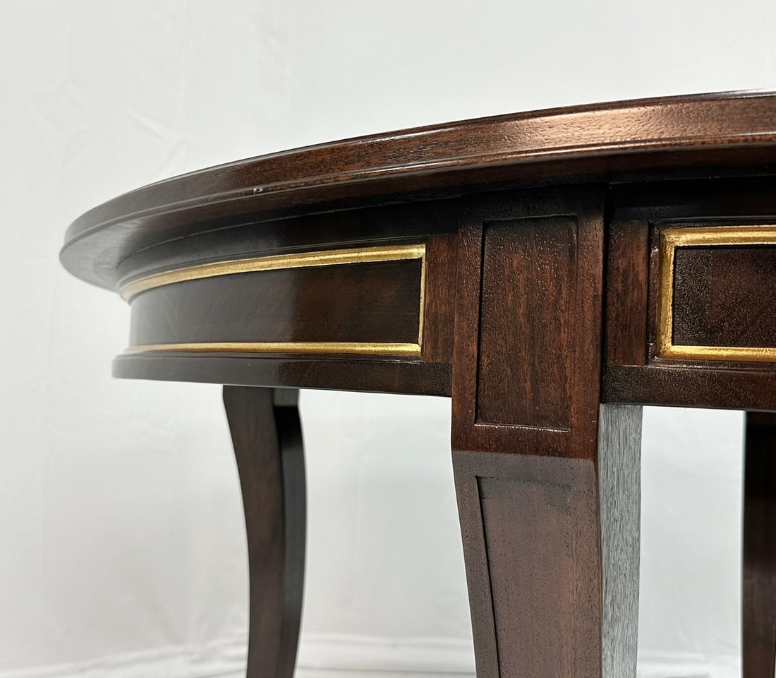 Artwork by Madeline Stuart, Talbot Dining Table, Made of mahogany and walnut wood