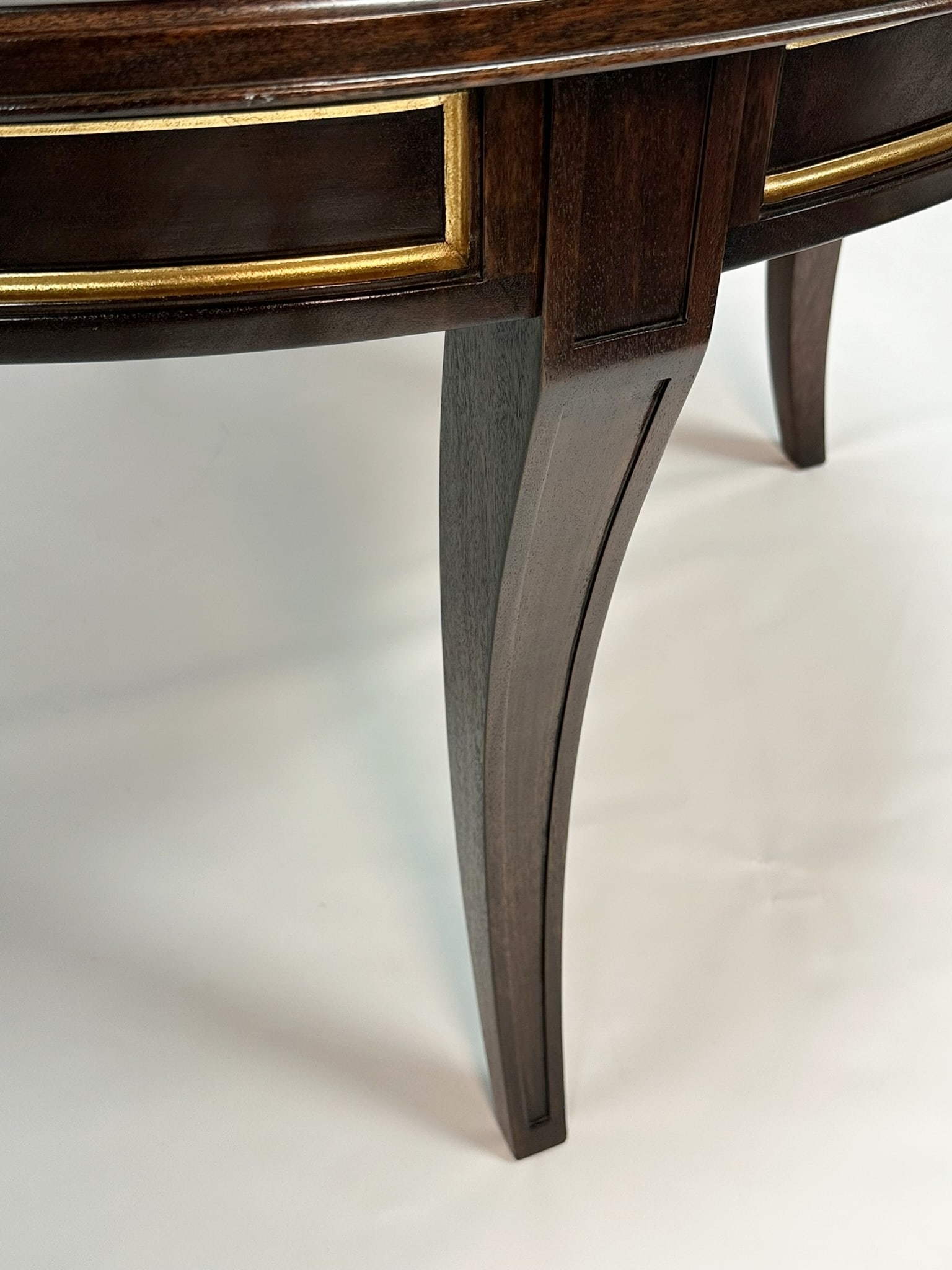 Artwork by Madeline Stuart, Talbot Dining Table, Made of mahogany and walnut wood