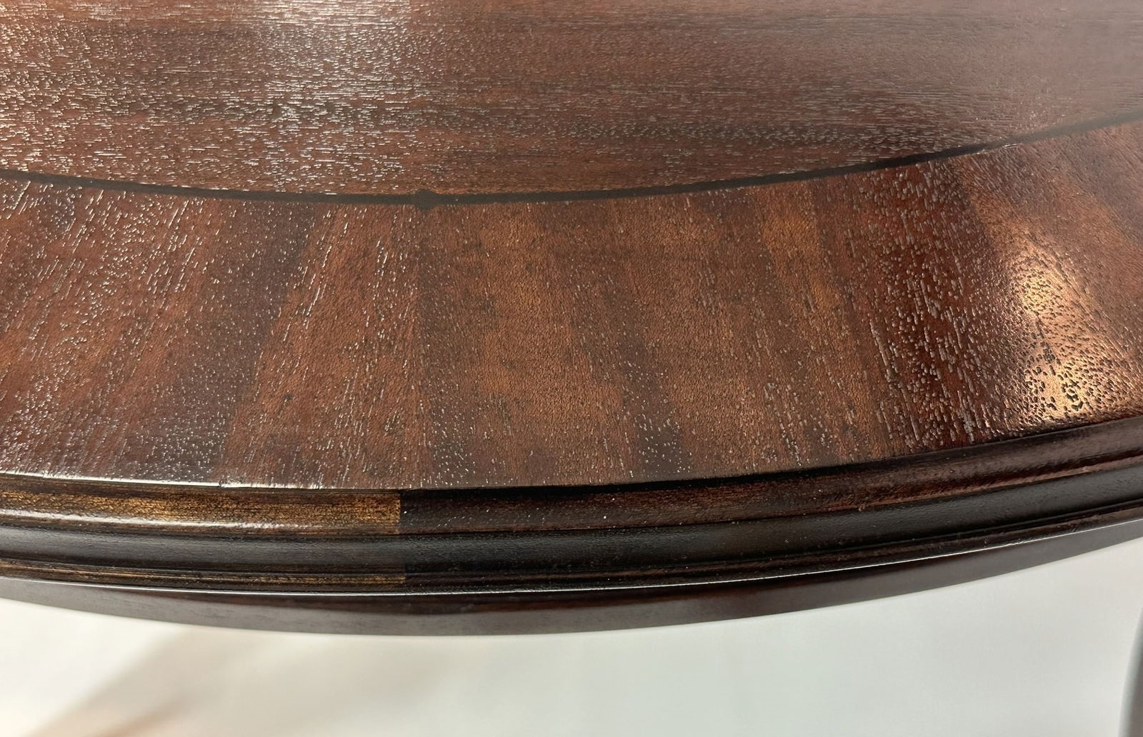 Artwork by Madeline Stuart, Talbot Dining Table, Made of mahogany and walnut wood