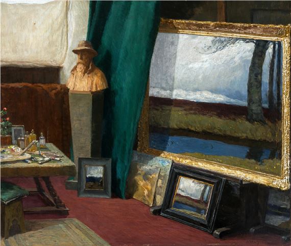 Das Bild im Bilde - Mein Atelier by Albert Stagura, 1921