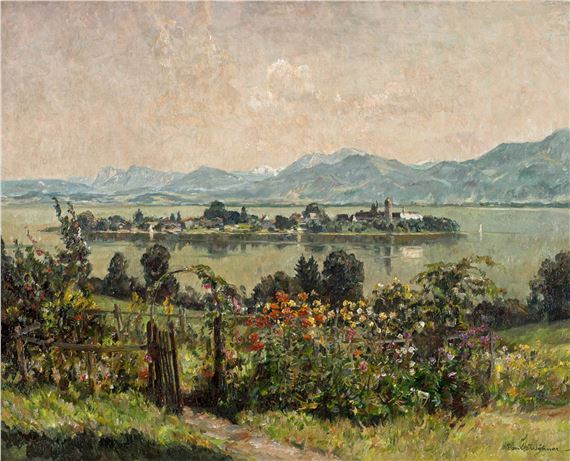 Bauerngarten am Chiemsee by Louis Wöhner