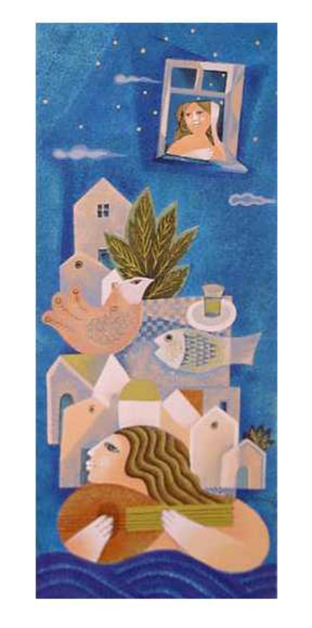 Sami Briss | Samy Briss- Original Serigraph Troubadour | MutualArt