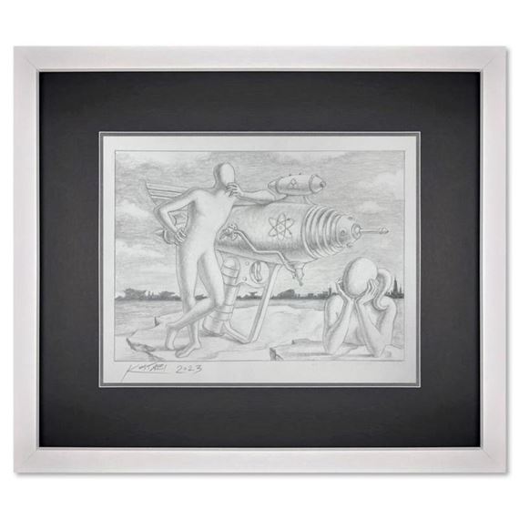Mark Kostabi | The Path of Ambition - New York Framed Original
