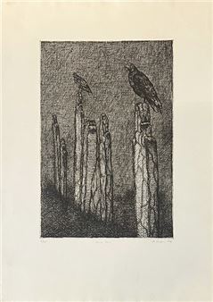 Engraving on paper - Aydın Ayan