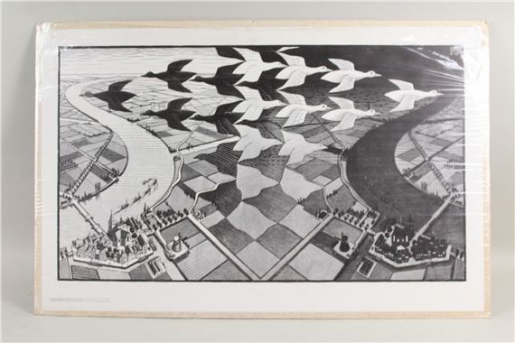 M.C. Escher mcエッシャー　Day&Night 昼と夜 Day and Night by M.C. Escher
