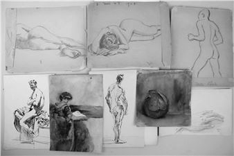 Ca.1905 Sketchbook of Jane Jarvis Mumford Pearson, Drawings Paintings - Jane Mumford