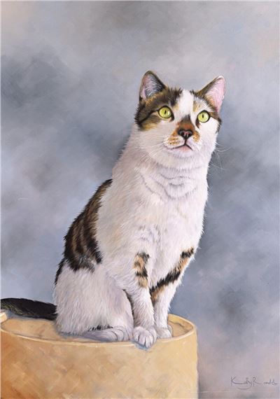 Kathy Rondel | Portrait of a Tortoise Shell Cat | MutualArt