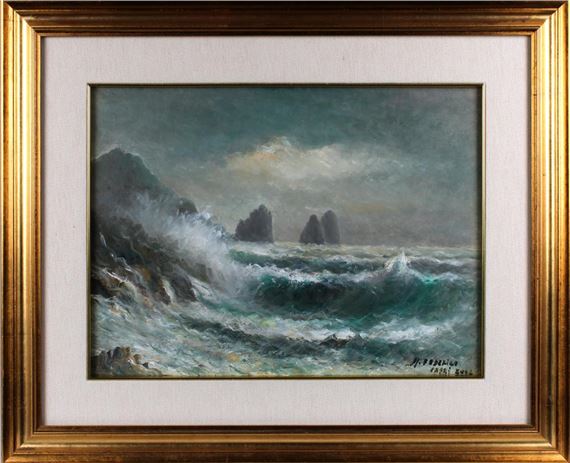 Faraglioni Cliffs, Capri by Massimo Federico, dated 2002