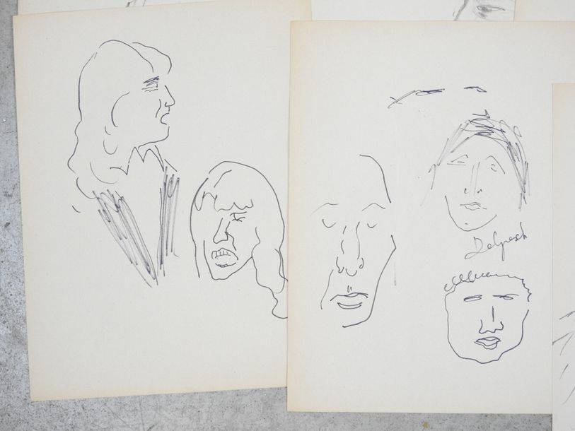 François Lemaire | Approximately 20 sketches and portrait drawings ...