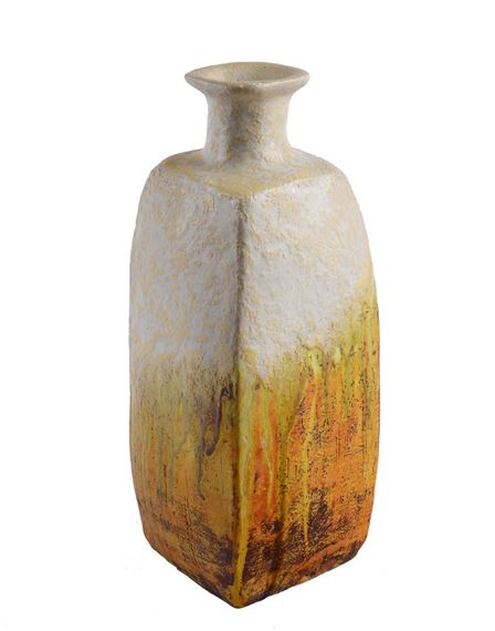 Marcello Fantoni | Vaso su base quadrata in ceramica