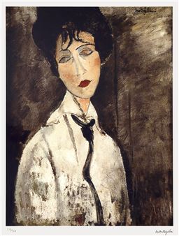 Amedeo Modigliani | Femme Avec Une Cravate Noir (1958