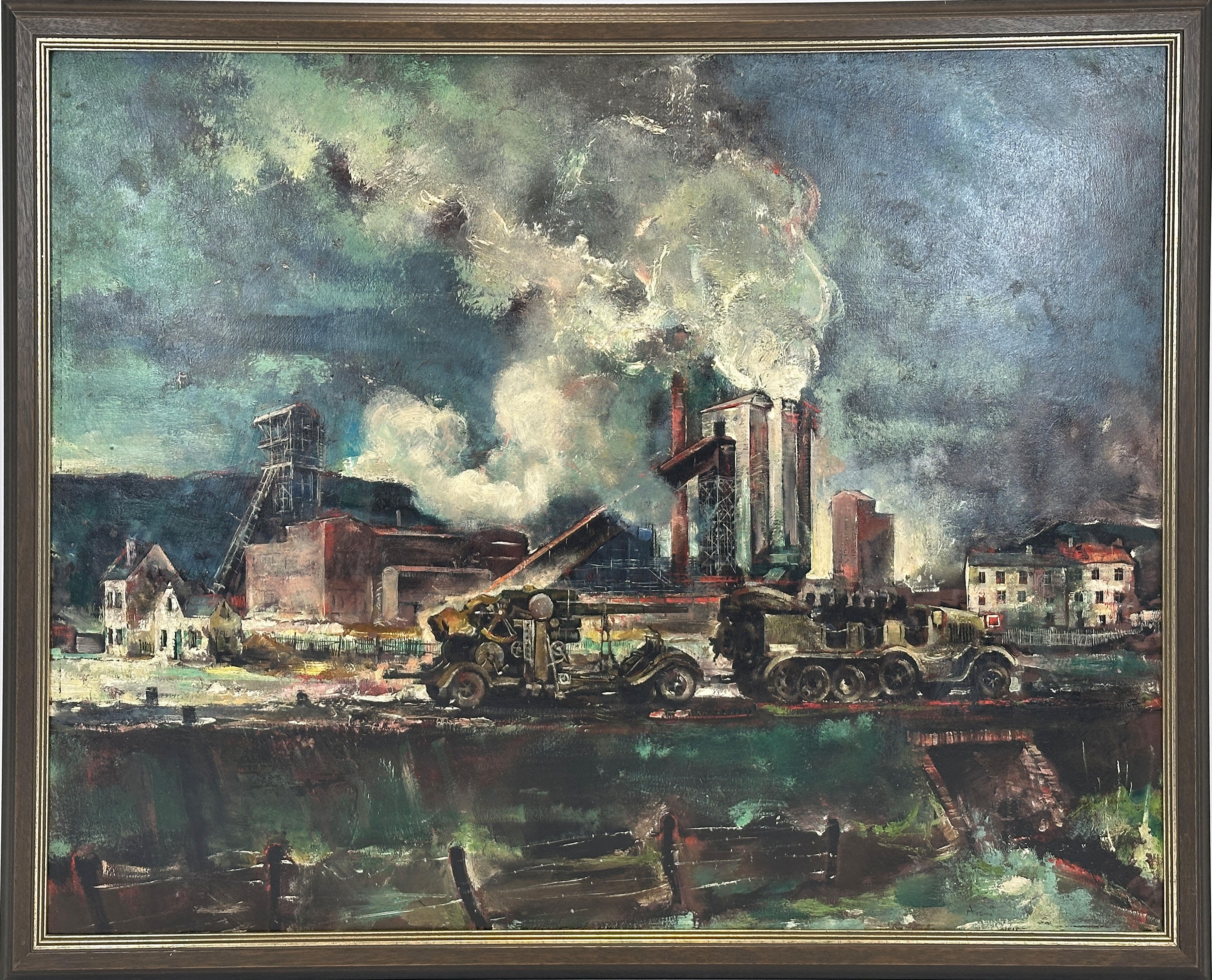 Artwork by Josef Arens, Josef ARENS (1901 - 1979). Völklinger Hütte, Made of oil on canvas