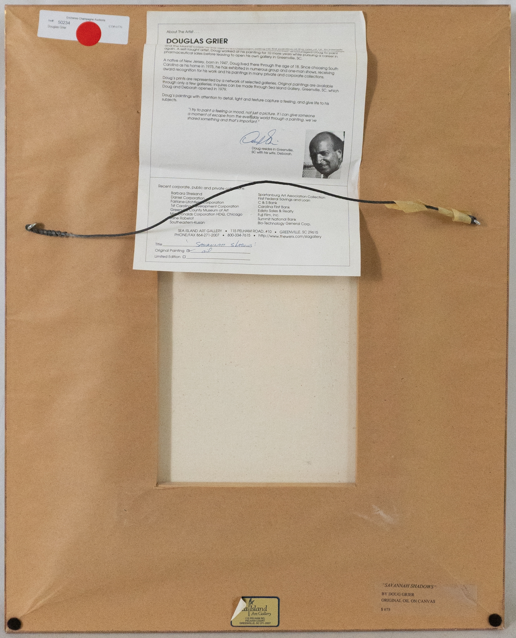 Artwork by Douglas Grier, House front - 1998, Made of Oil on canvas