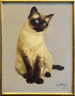 Le siamois, daté 1940 - Fernand Clausse