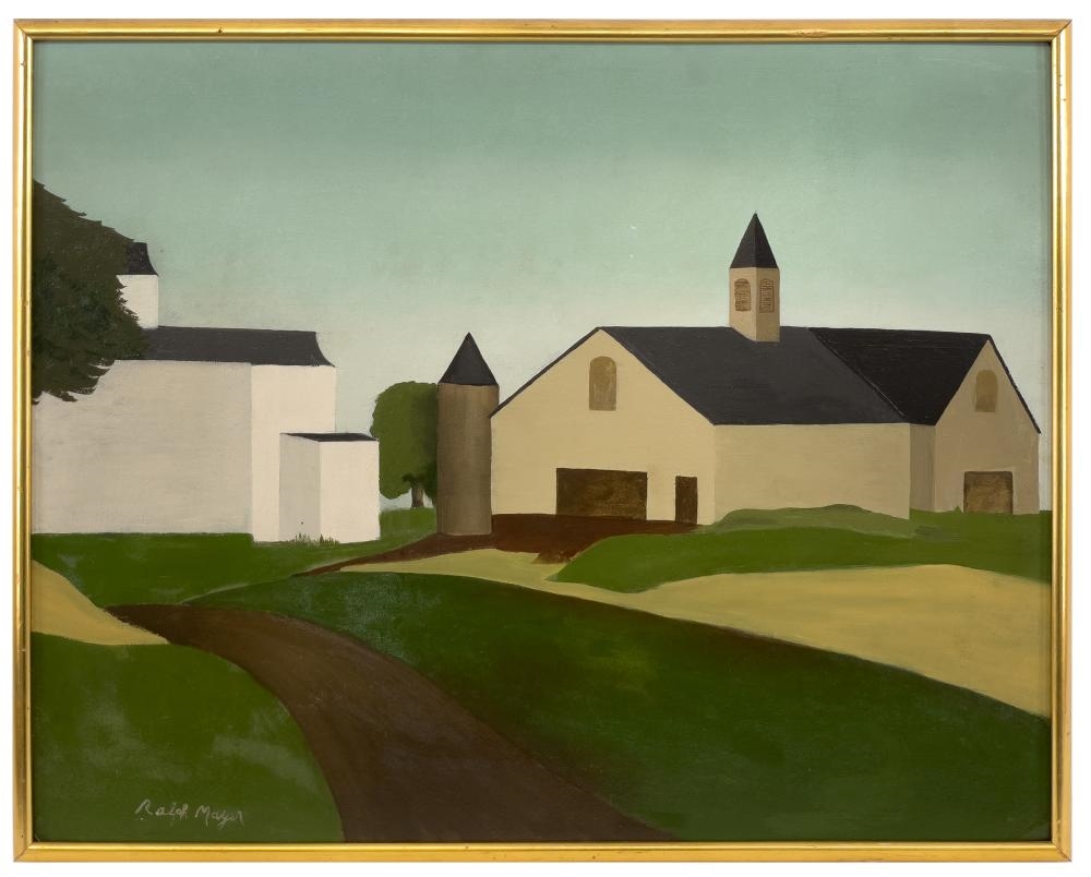 Ralph Mayer | 1979) Upstate New York Landscape Oil on Board | MutualArt