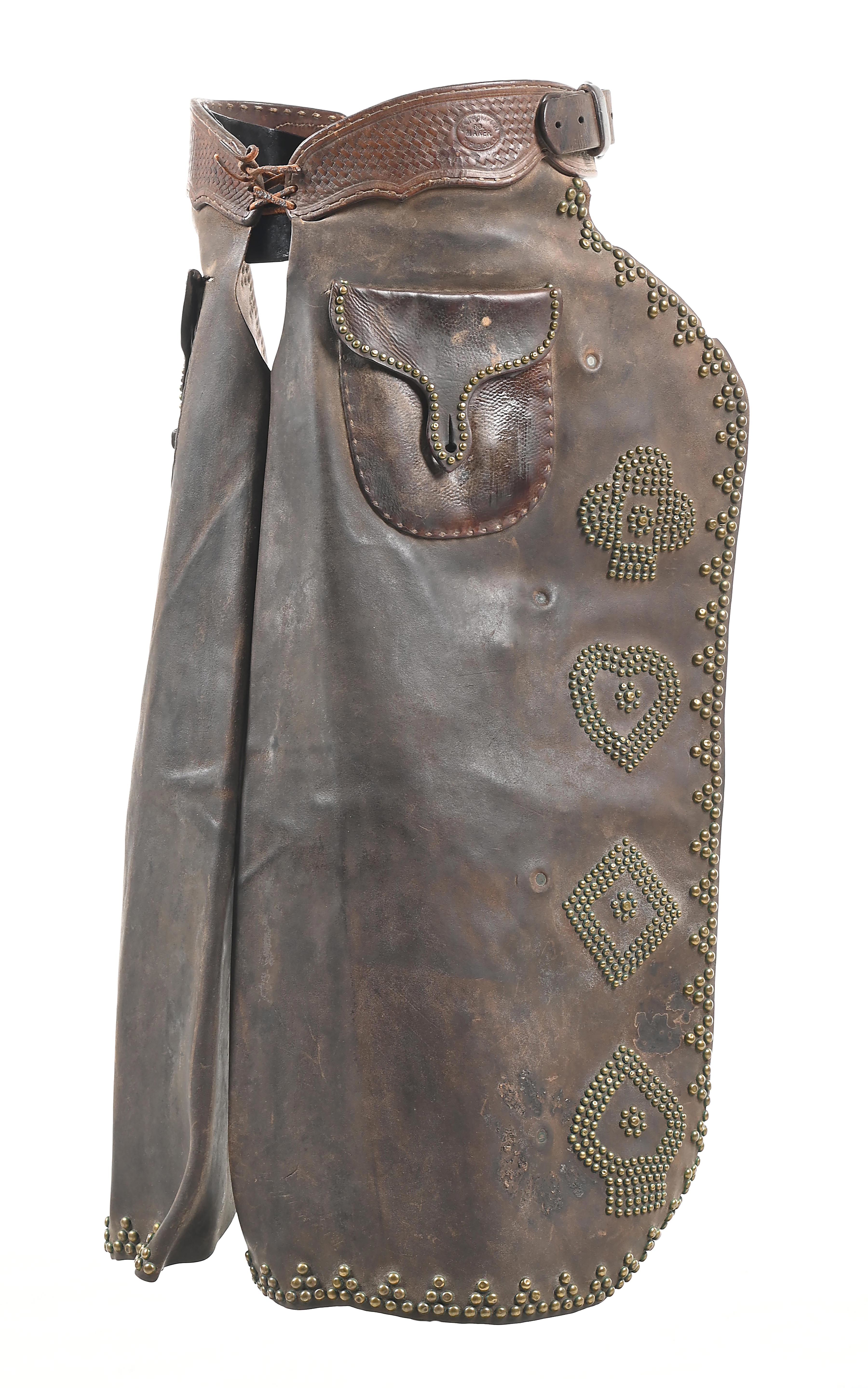 R. Thompson | Impressive batwing chaps studded with card suits down ...