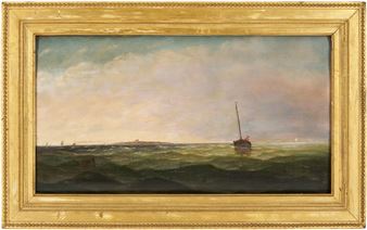 John Stancliff Oil on Panel Seascape - John W. Stancliff