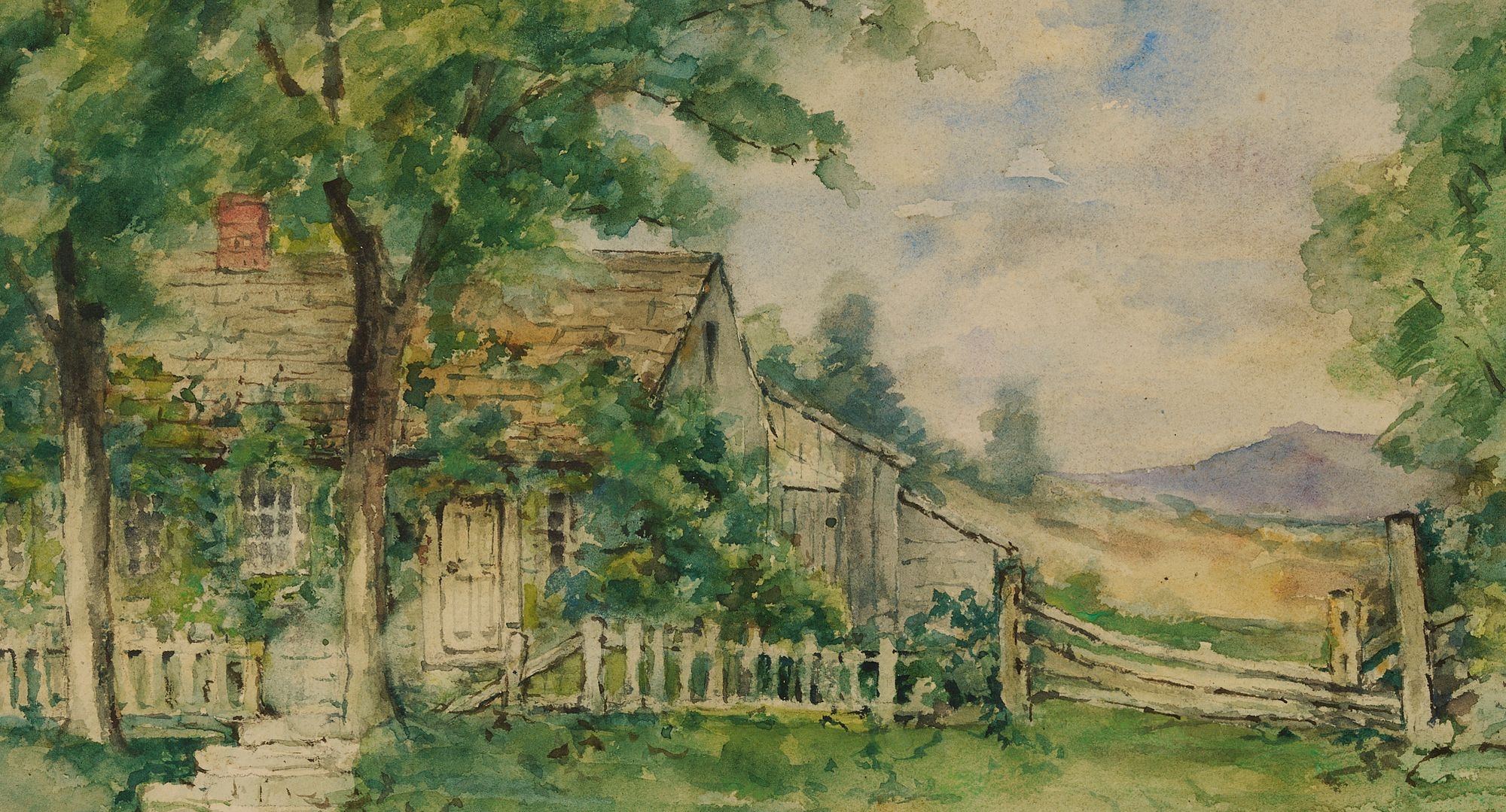Aldro Thompson Hibbard | Aldro Hibbard Small Landscape Watercolor ...