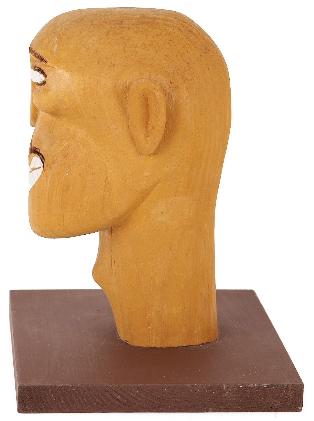 Artwork by Sulton Rogers, Sultan Rogers Folk Art Carved Head, Made of carved and painted wood