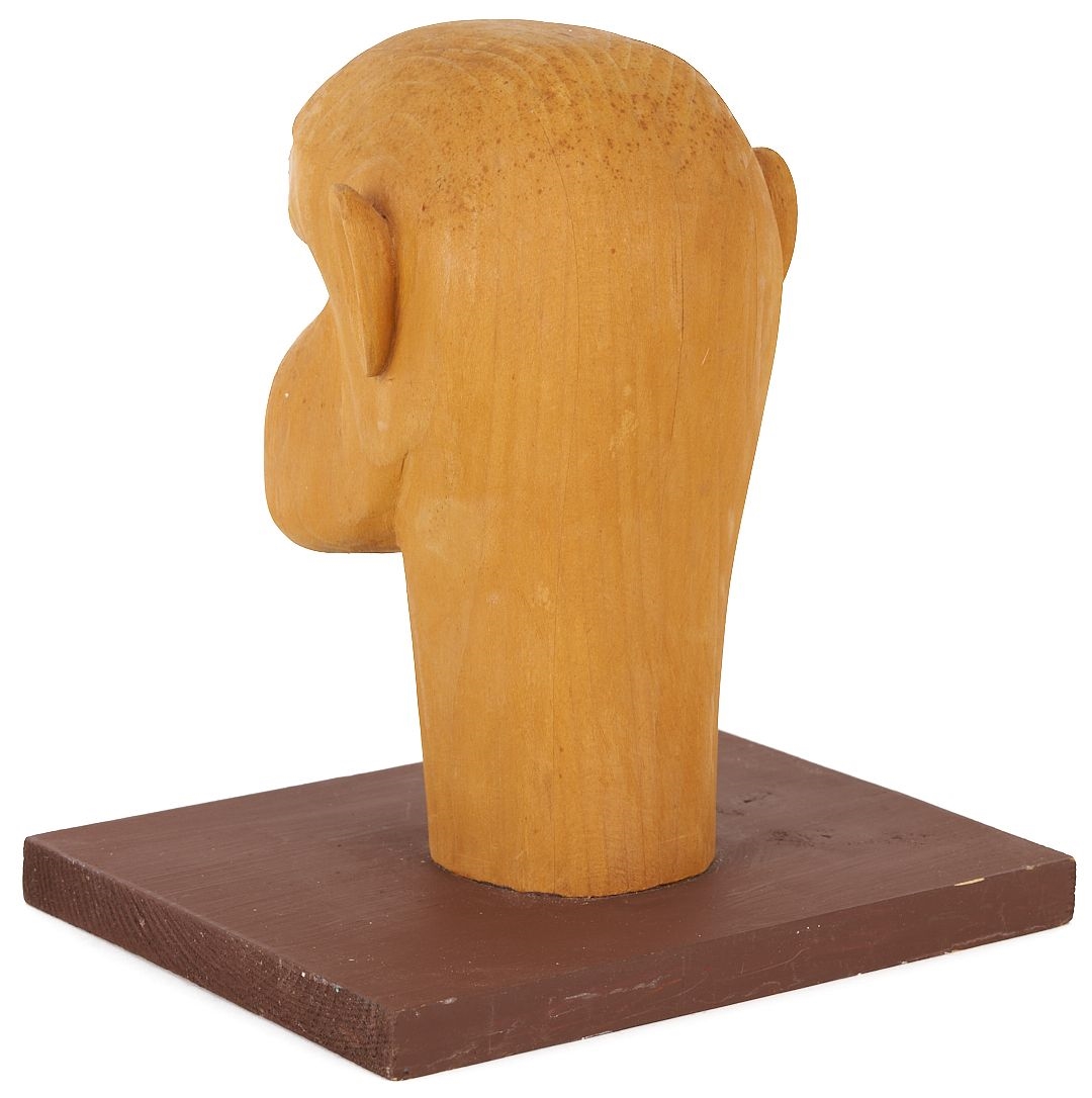 Artwork by Sulton Rogers, Sultan Rogers Folk Art Carved Head, Made of carved and painted wood