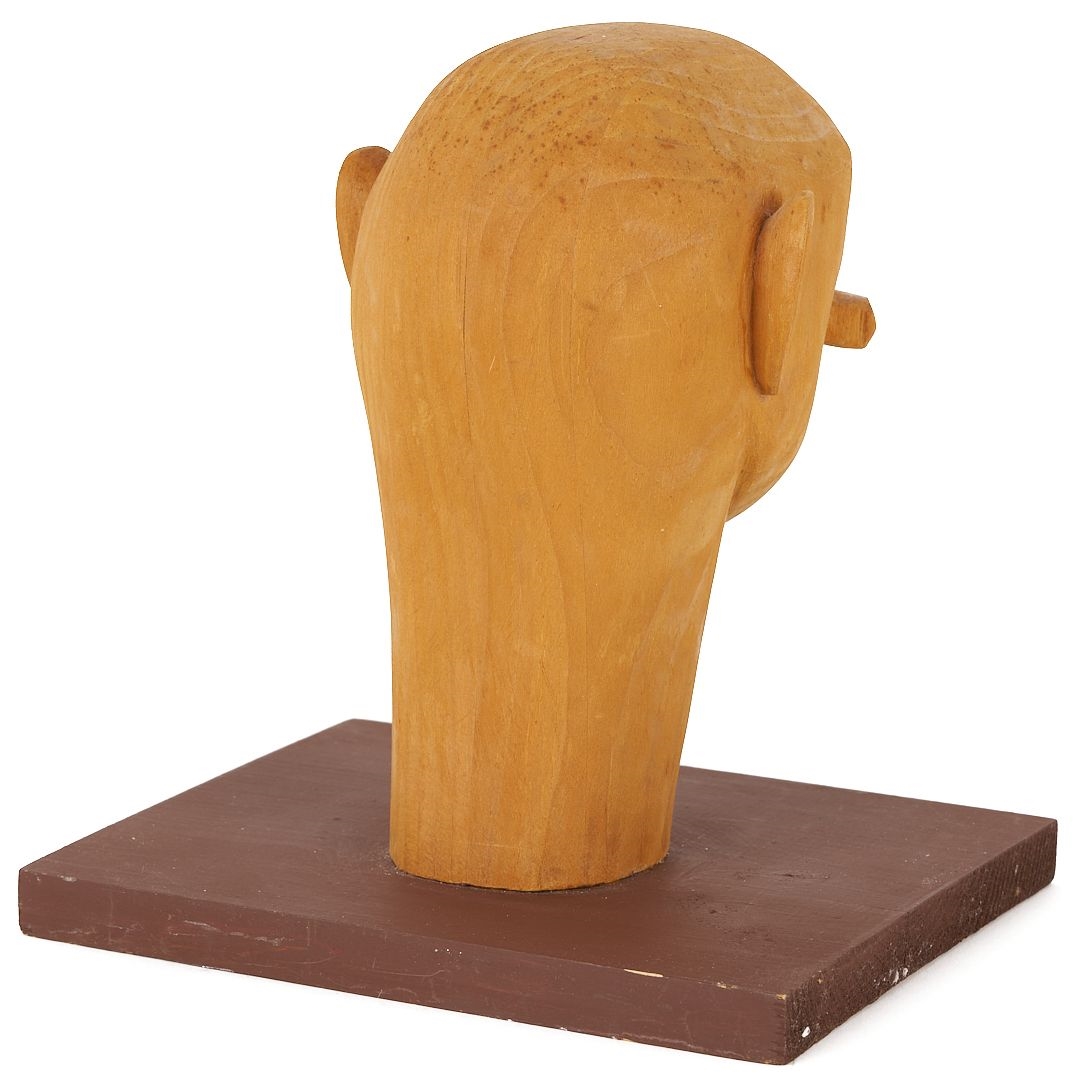 Artwork by Sulton Rogers, Sultan Rogers Folk Art Carved Head, Made of carved and painted wood