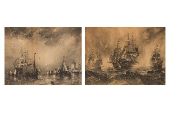 Shipping in rough seas by George Sheffield, 1887