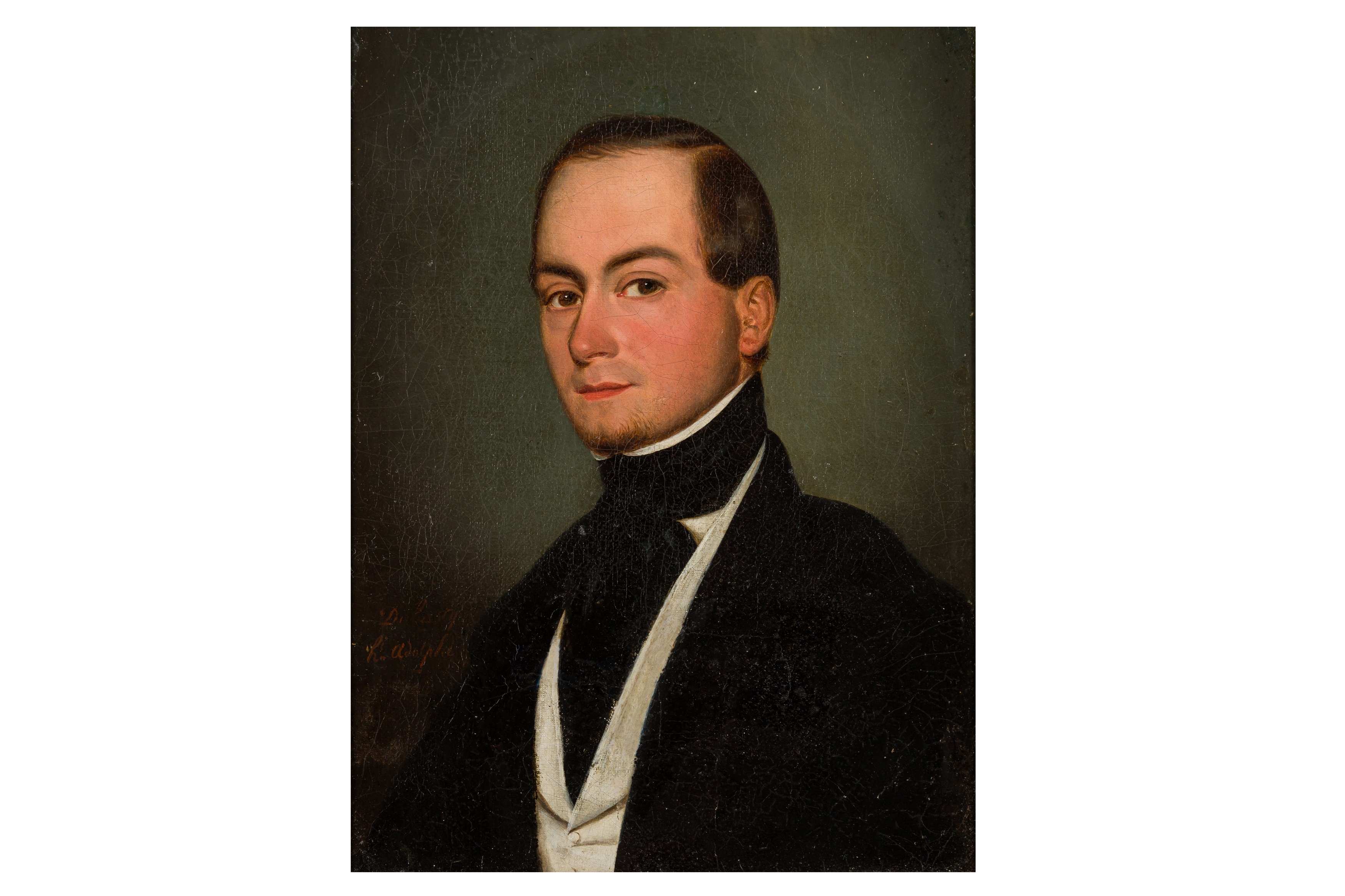 Artwork by Adolphe Henri Dubasty, Portrait of a Gentleman, Made of oil on canvas