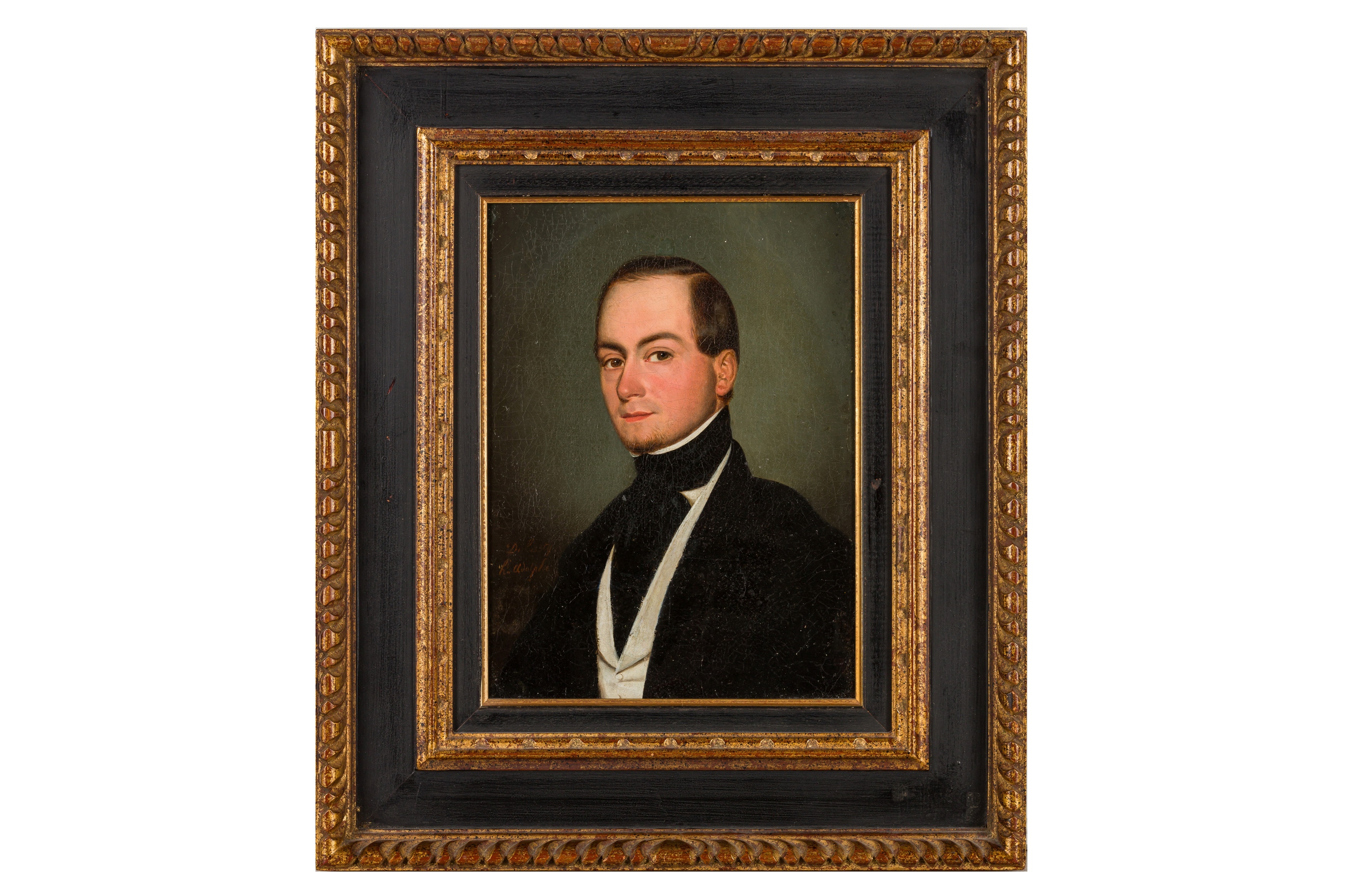 Artwork by Adolphe Henri Dubasty, Portrait of a Gentleman, Made of oil on canvas