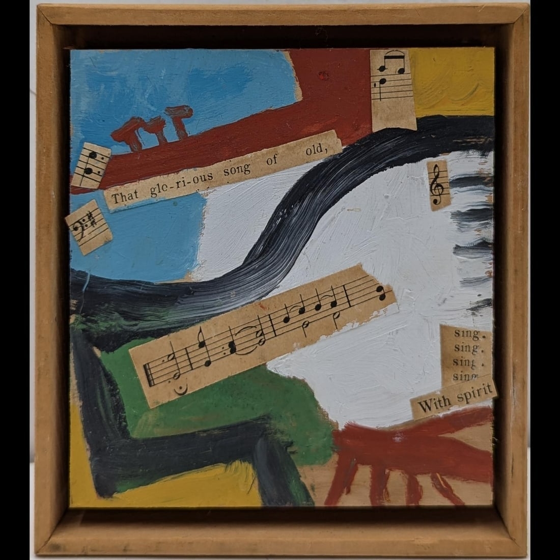 Artwork by M. Levi, Levi Abstract Mixed Media On Wood, Made of Mixed Media On Wood