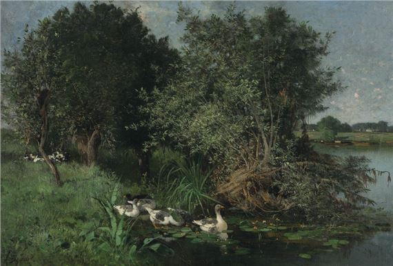 Les canards en bord de rivière by Alexandre Defaux