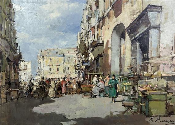 Mario Maresca (1977-1959) Oil On Canvas by Mario Maresca