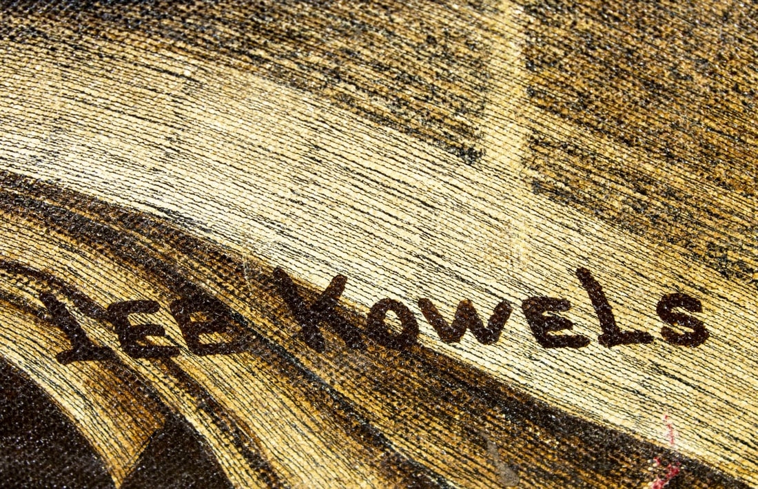 Artwork by Lee Kowels, A Day Spent (titled on verso, Made of oil on canvas