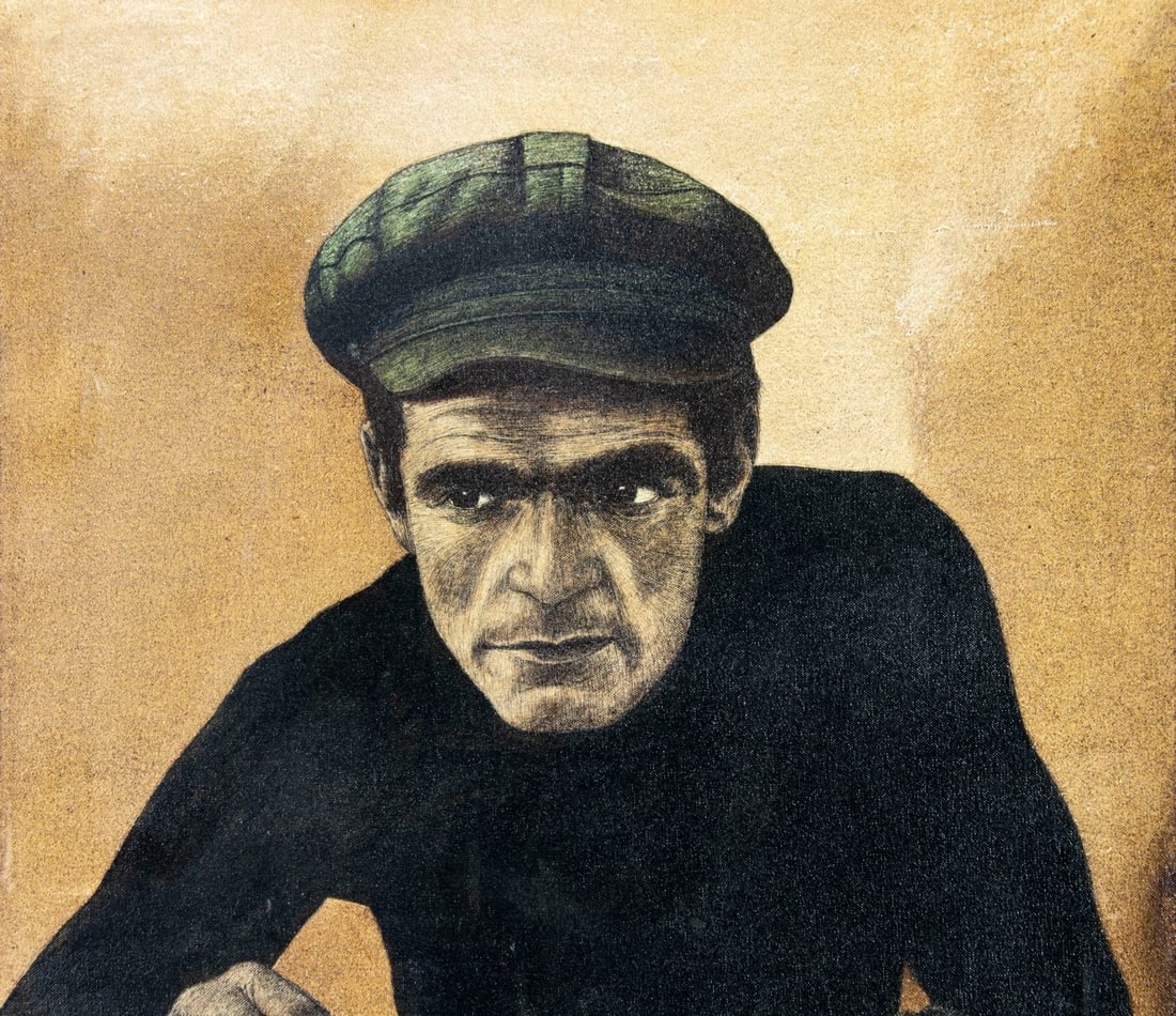 Artwork by Lee Kowels, A Day Spent (titled on verso, Made of oil on canvas