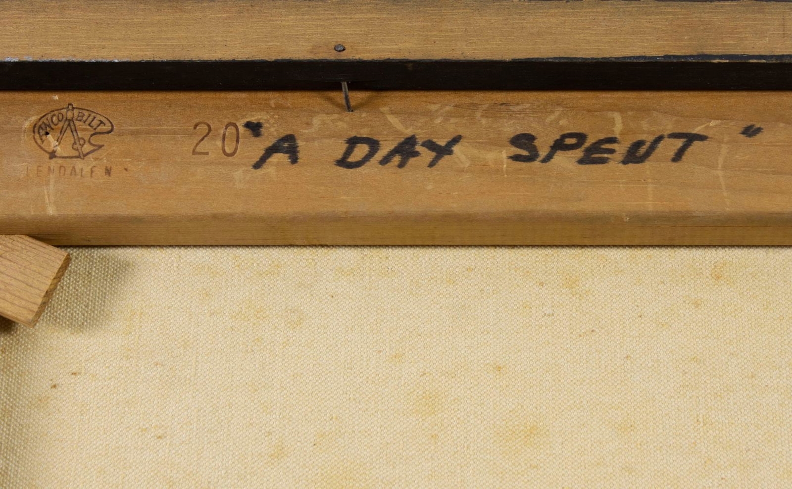 Artwork by Lee Kowels, A Day Spent (titled on verso, Made of oil on canvas