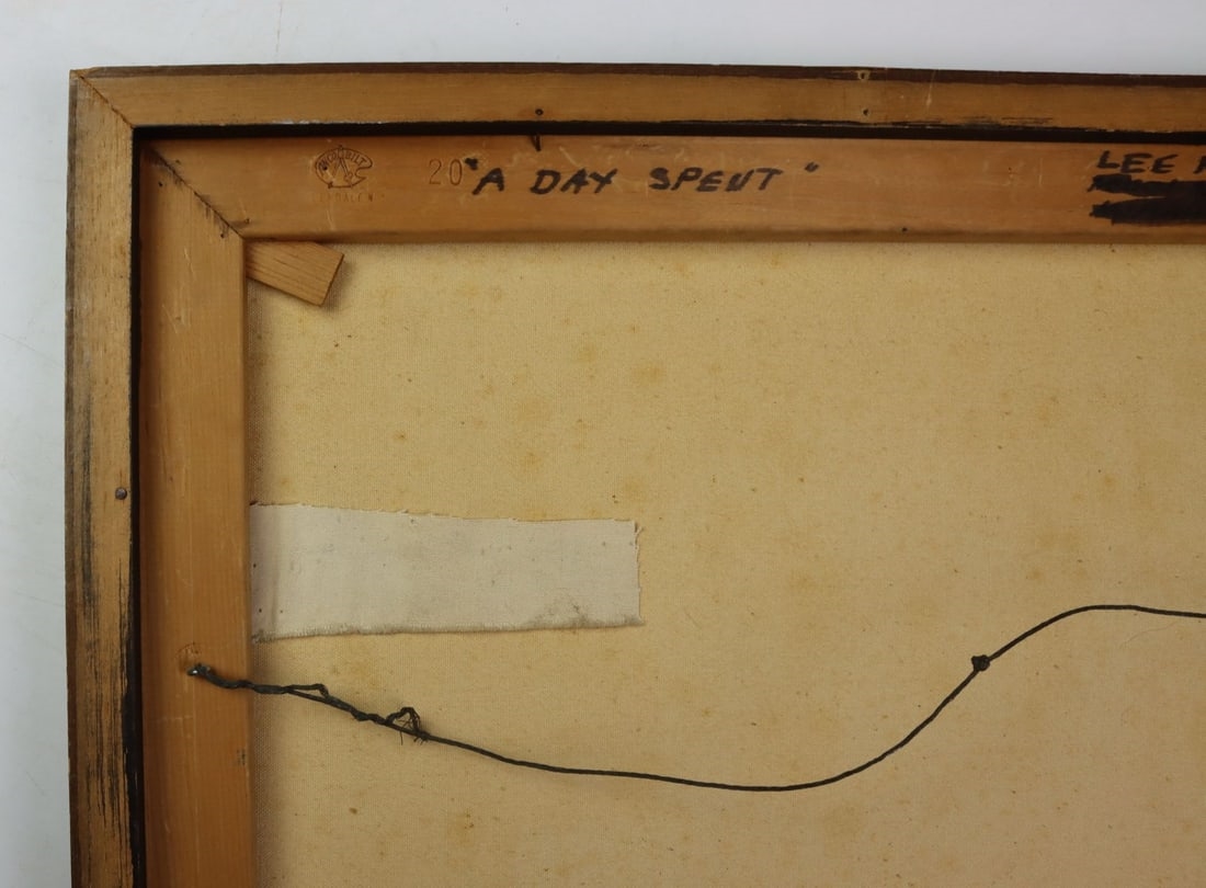 Artwork by Lee Kowels, A Day Spent (titled on verso, Made of oil on canvas