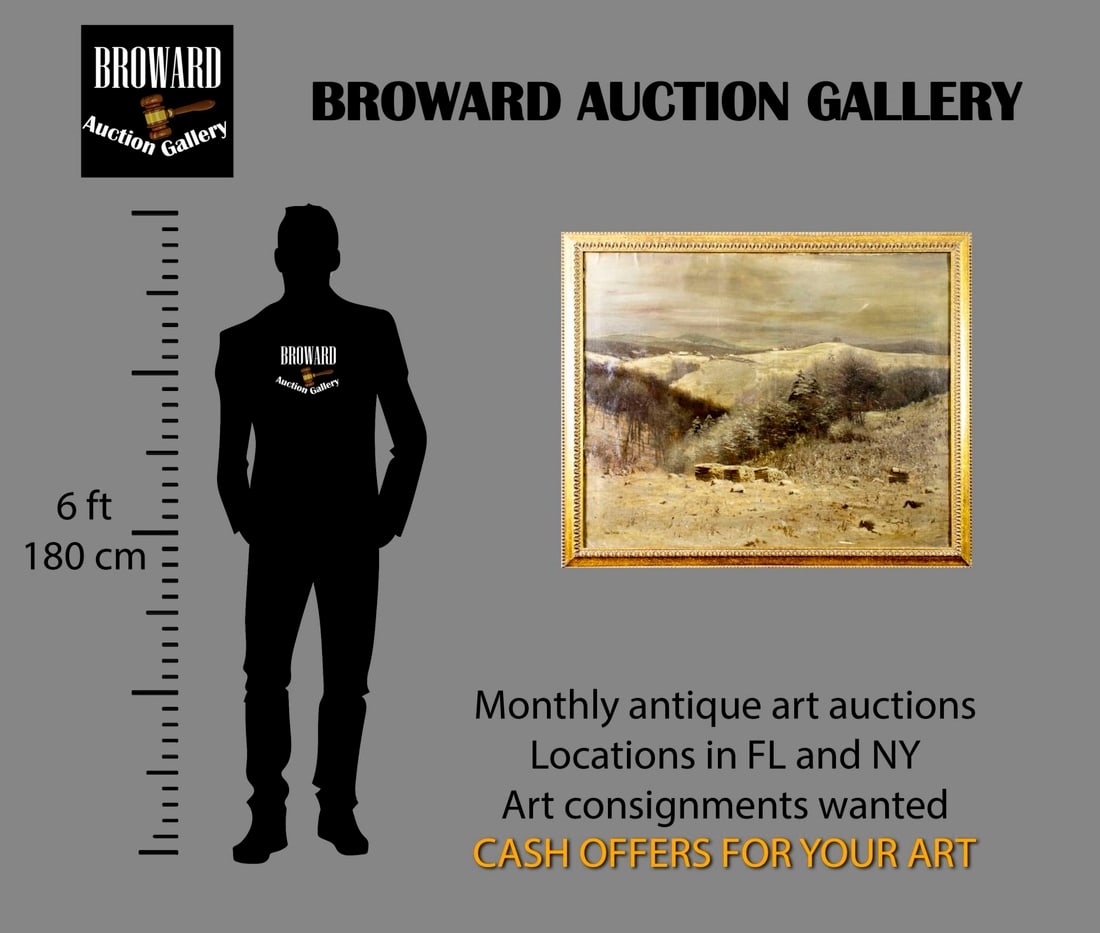 Artwork by Anton Filkuka, Winter Hilly Landscape, Made of oil on canvas