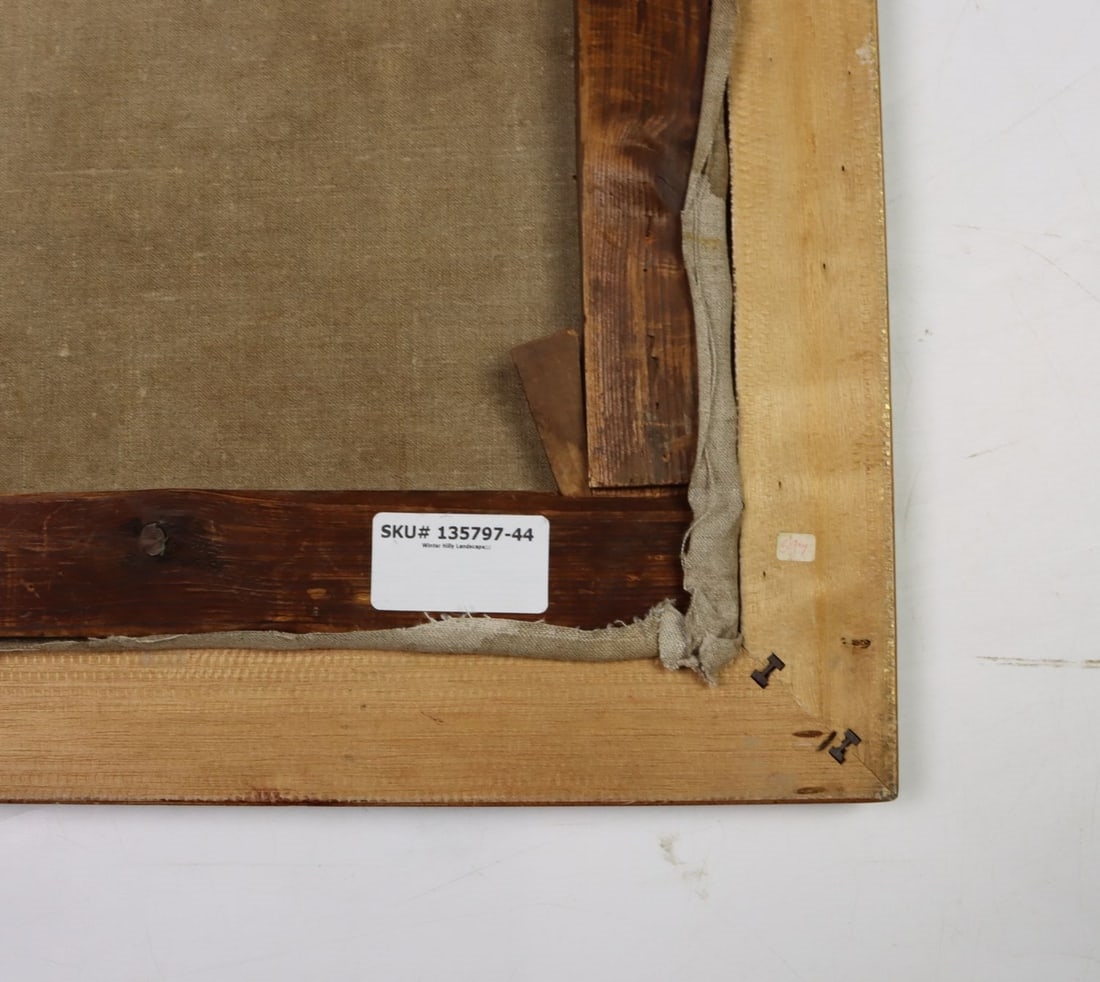 Artwork by Anton Filkuka, Winter Hilly Landscape, Made of oil on canvas