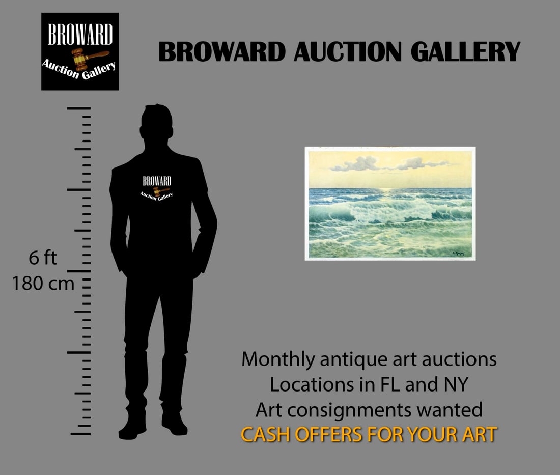 Artwork by Edouard Mandon, Seascape, Made of oil on canvas