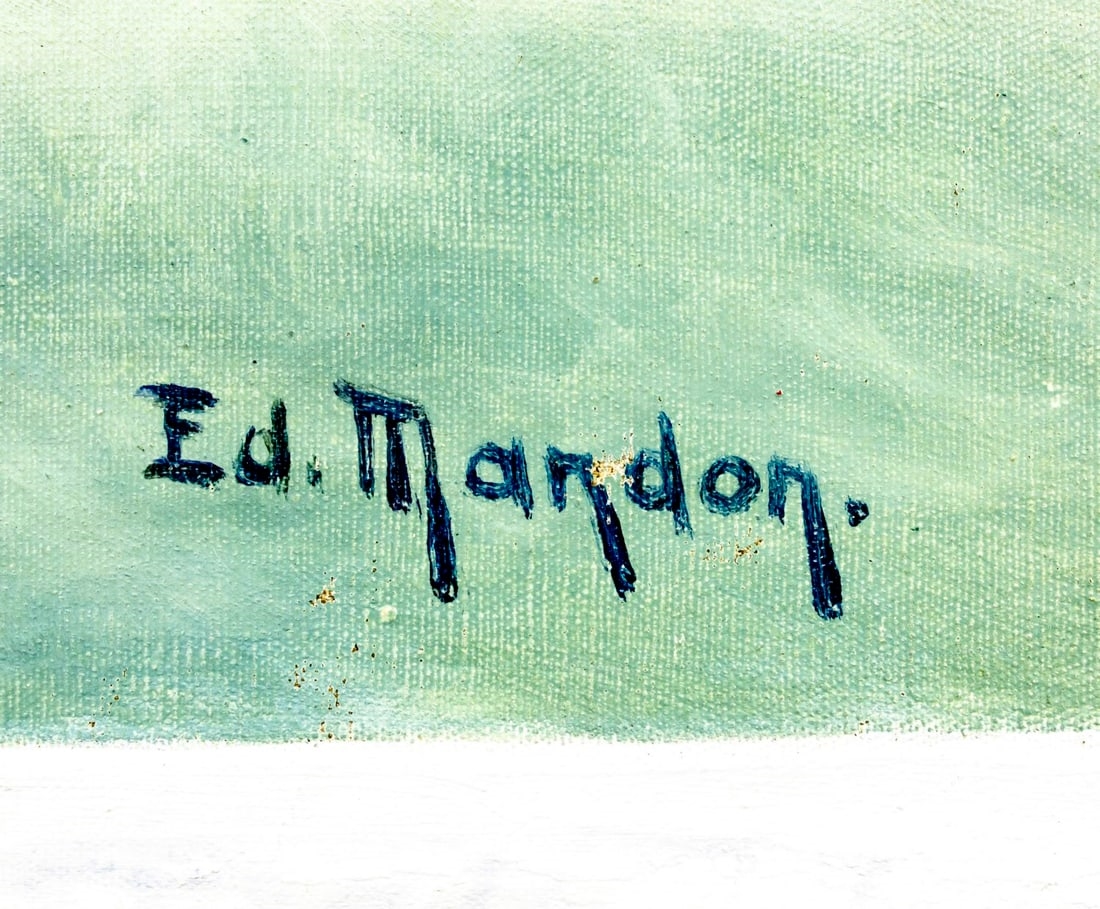 Artwork by Edouard Mandon, Seascape, Made of oil on canvas