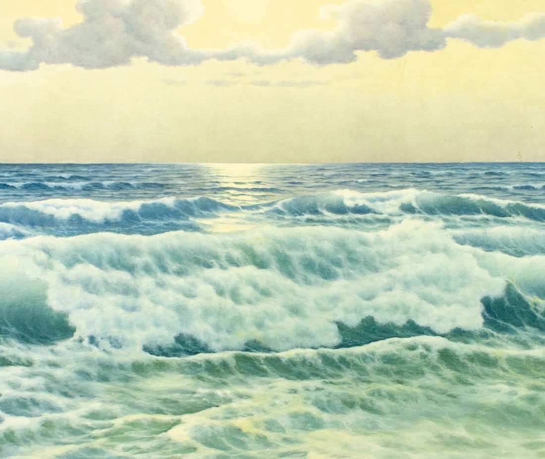 Artwork by Edouard Mandon, Seascape, Made of oil on canvas