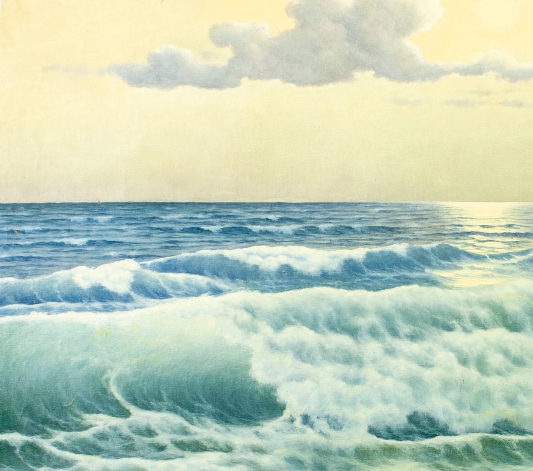 Artwork by Edouard Mandon, Seascape, Made of oil on canvas
