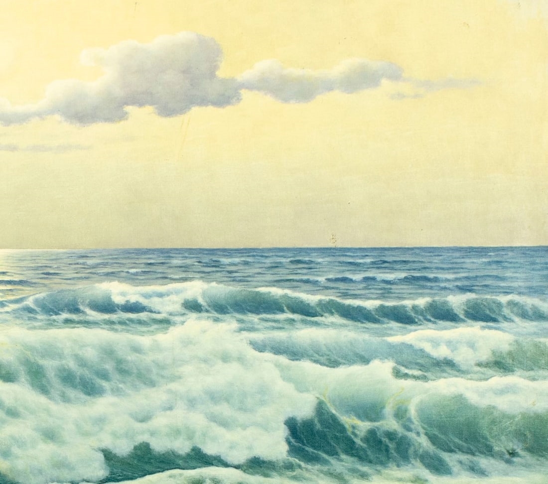 Artwork by Edouard Mandon, Seascape, Made of oil on canvas
