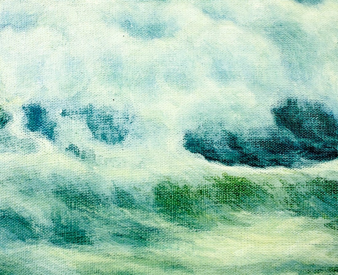 Artwork by Edouard Mandon, Seascape, Made of oil on canvas