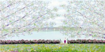 Alan Cours (OH,NY,1950-?) oil painting - Alan Cours