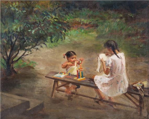 Sisters by Qin Xuanfu, 1958