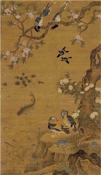 BIRD AND FISH IN THE SPRING POND - Dai FU