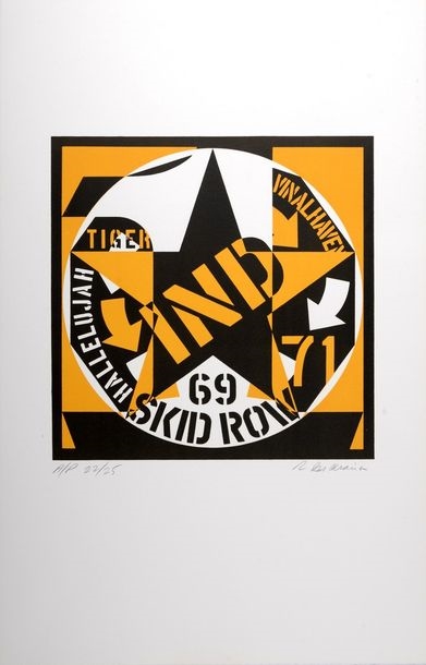 Artwork by Robert Indiana, Decade: Self-Portrait 1969, Made of Color lithograph on wove paper