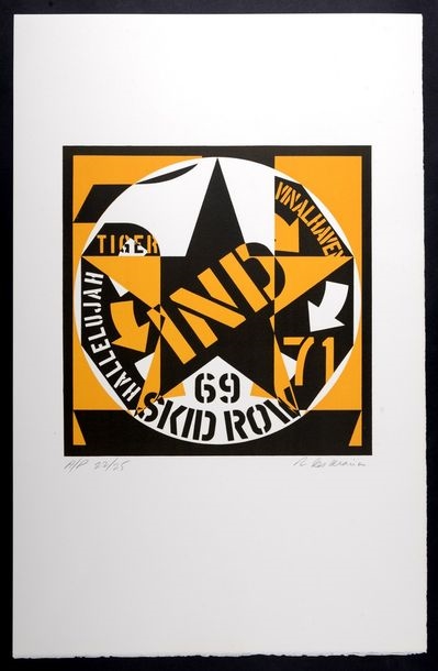 Artwork by Robert Indiana, Decade: Self-Portrait 1969, Made of Color lithograph on wove paper